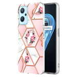 Custodia per telefono antiurto in TPU con motivo floreale in marmo con giunzione galvanica, For Nokia G10 / G20, For Nokia G21 / G11, For OPPO Realme 9 Pro+ 5G, For OPPO Realme 9 Pro 5G, For OPPO Realme 9i / A36/A96 4G, For Samsung Galaxy A13 4G
