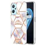 Custodia per telefono antiurto in TPU con motivo floreale in marmo con giunzione galvanica, For Nokia G10 / G20, For Nokia G21 / G11, For OPPO Realme 9 Pro+ 5G, For OPPO Realme 9 Pro 5G, For OPPO Realme 9i / A36/A96 4G, For Samsung Galaxy A13 4G