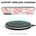 Custodia per telefono antiurto in TPU con motivo floreale in marmo con giunzione galvanica, For Samsung Galaxy A23 5G / 4G