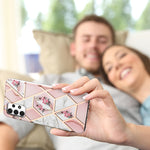 Custodia per telefono antiurto in TPU con motivo floreale in marmo con giunzione galvanica, For Samsung Galaxy A23 5G / 4G