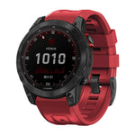 Cinturino in silicone con fibbia nera, For Garmin Fenix 7 / 6 Pro / 5 Plus 22mm