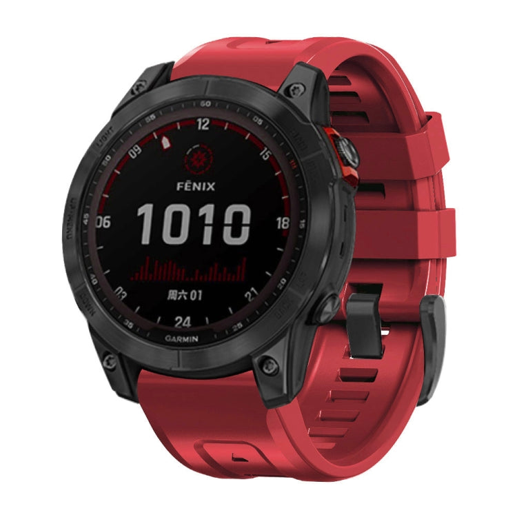 Cinturino in silicone con fibbia nera, For Garmin Fenix 7 / 6 Pro / 5 Plus 22mm