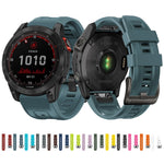 Cinturino in silicone con fibbia nera, For Garmin Fenix 7 / 6 Pro / 5 Plus 22mm