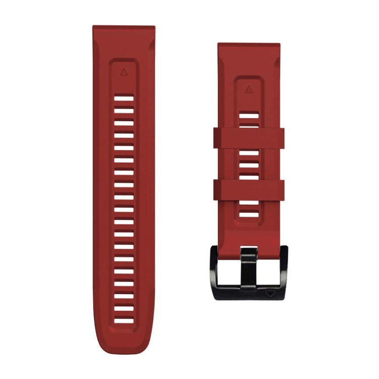 Cinturino in silicone con fibbia nera, For Garmin Fenix 7X / 6X / 5X 26mm