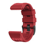 Cinturino in silicone con fibbia nera, For Garmin Fenix 7X / 6X / 5X 26mm