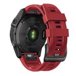 Cinturino in silicone con fibbia nera, For Garmin Fenix 7X / 6X / 5X 26mm