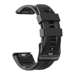 Cinturino in silicone con fibbia nera, For Garmin Fenix 7X / 6X / 5X 26mm