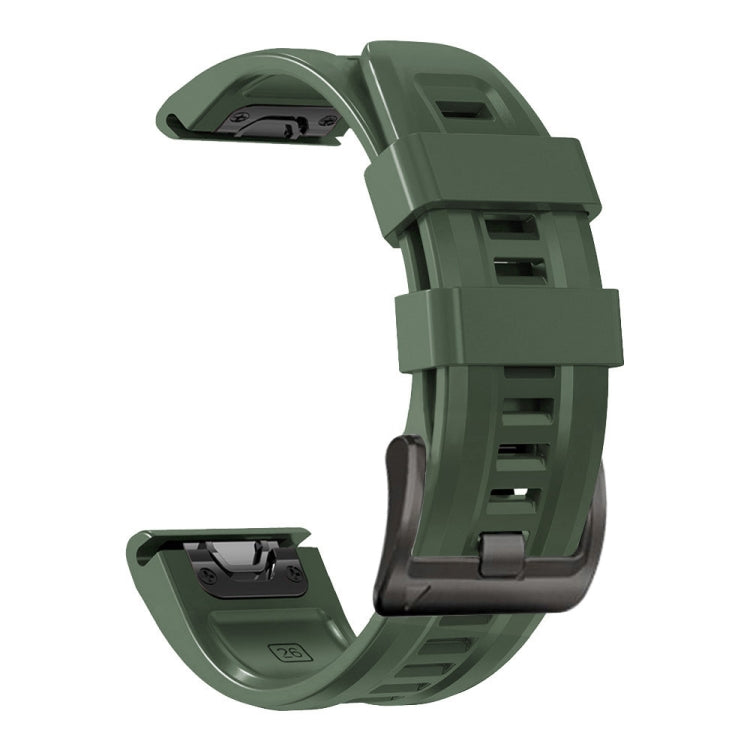 Cinturino in silicone con fibbia nera, For Garmin Fenix 7X / 6X / 5X 26mm