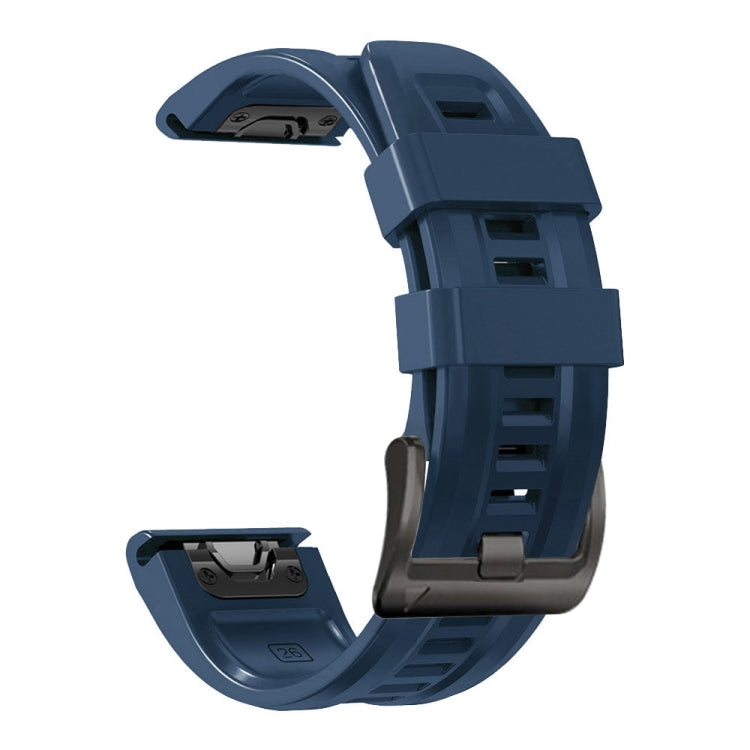 Cinturino in silicone con fibbia nera, For Garmin Fenix 7X / 6X / 5X 26mm