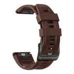 Cinturino in silicone con fibbia nera, For Garmin Fenix 7X / 6X / 5X 26mm