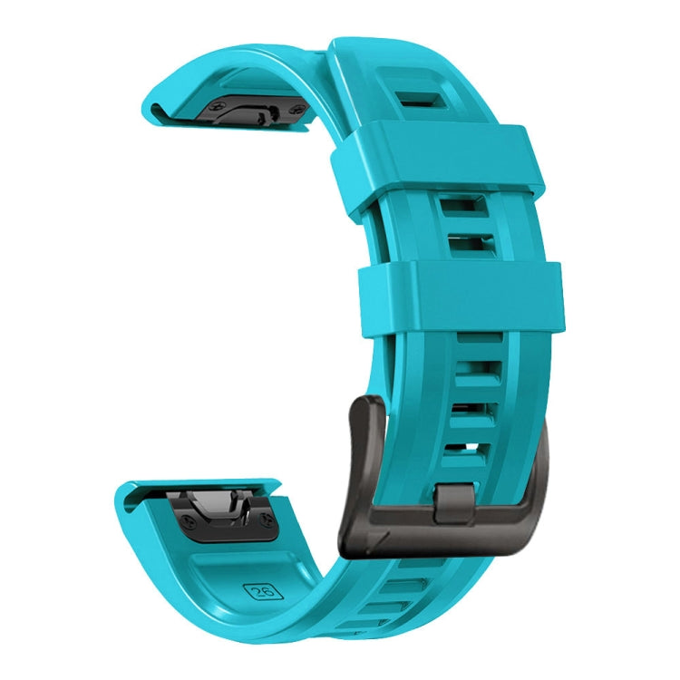 Cinturino in silicone con fibbia nera, For Garmin Fenix 7X / 6X / 5X 26mm