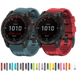 Cinturino in silicone con fibbia nera, For Garmin Fenix 7X / 6X / 5X 26mm