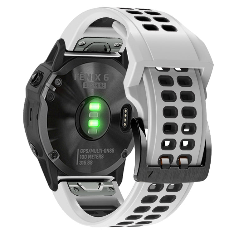 Cinturino in silicone a doppia fila a sgancio rapido, For Garmin Fenix 6, For Garmin Fenix 6X