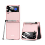Custodia a libro per telefono con copertura completa ultrasottile integrata GKK con penna, For Samsung Galaxy Z Flip3 5G