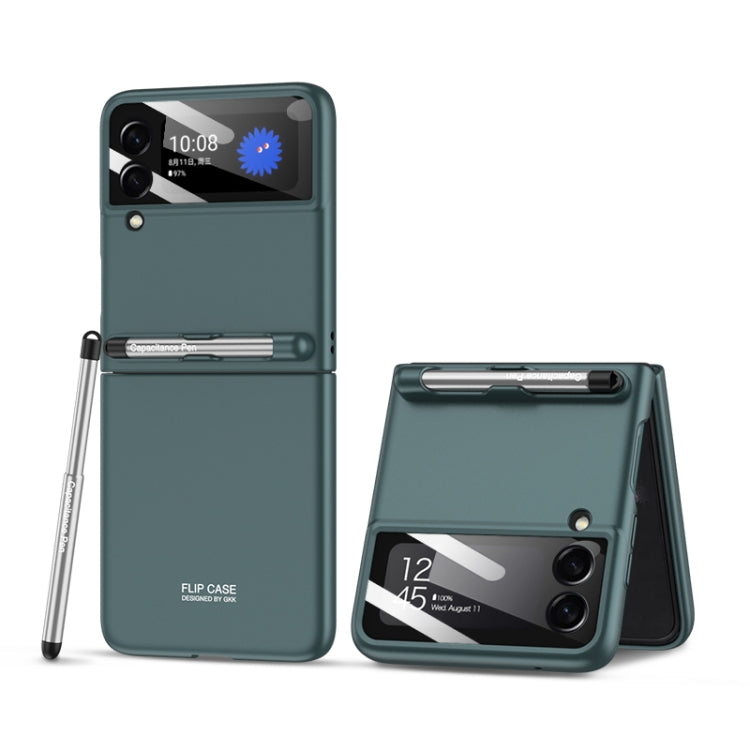 Custodia a libro per telefono con copertura completa ultrasottile integrata GKK con penna, For Samsung Galaxy Z Flip3 5G