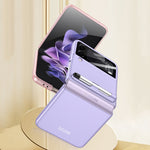 Custodia a libro per telefono con copertura completa ultrasottile integrata GKK con penna, For Samsung Galaxy Z Flip3 5G