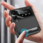 Custodia a libro per telefono con copertura completa ultrasottile integrata GKK con penna, For Samsung Galaxy Z Flip3 5G
