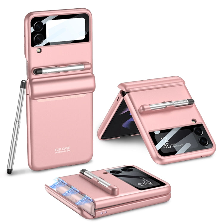 GKK Magnetic Full Coverage Phone Flip Case con penna, For Samsung Galaxy Z Flip3 5G