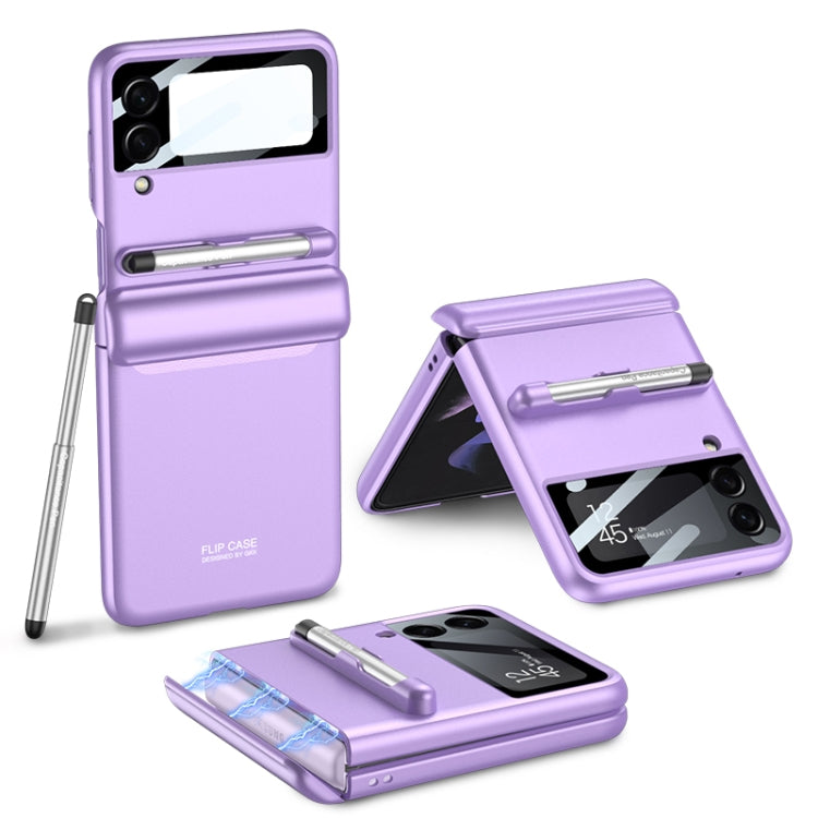 GKK Magnetic Full Coverage Phone Flip Case con penna, For Samsung Galaxy Z Flip3 5G