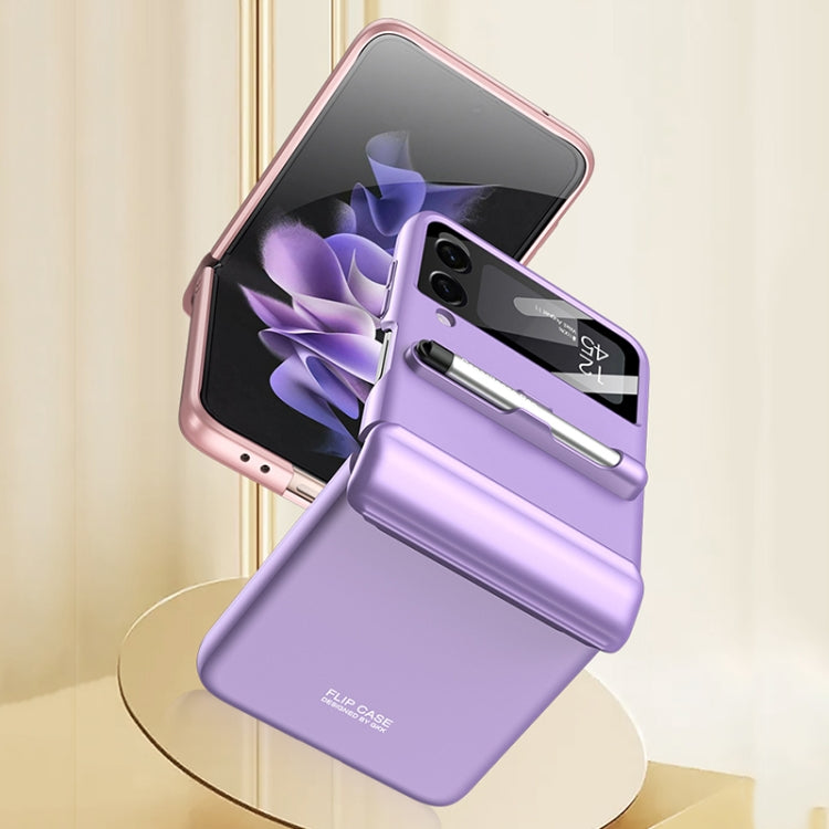 GKK Magnetic Full Coverage Phone Flip Case con penna, For Samsung Galaxy Z Flip3 5G