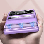 GKK Magnetic Full Coverage Phone Flip Case con penna, For Samsung Galaxy Z Flip3 5G