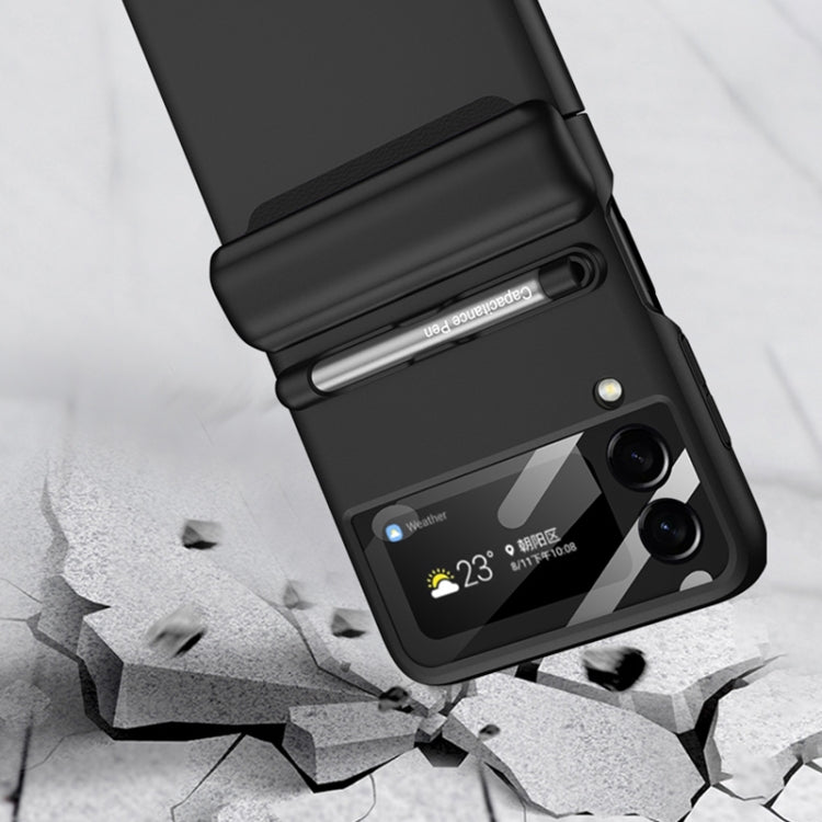 GKK Magnetic Full Coverage Phone Flip Case con penna, For Samsung Galaxy Z Flip3 5G