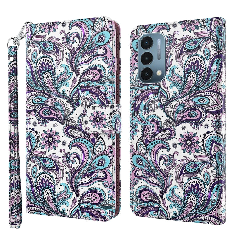 Modello di pittura 3D TPU + custodia per telefono in pelle PU, For OnePlus Nord N200 5G, For OnePlus Nord CE 2 5G