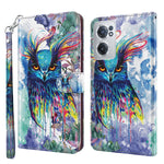 Modello di pittura 3D TPU + custodia per telefono in pelle PU, For OnePlus Nord N200 5G, For OnePlus Nord CE 2 5G
