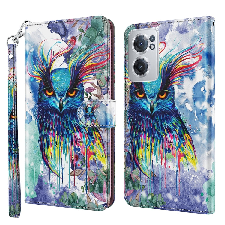 Modello di pittura 3D TPU + custodia per telefono in pelle PU, For OnePlus Nord N200 5G, For OnePlus Nord CE 2 5G