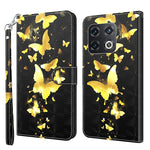 Modello di pittura 3D TPU + custodia per telefono in pelle PU, For OnePlus 10 Pro