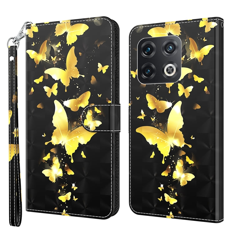 Modello di pittura 3D TPU + custodia per telefono in pelle PU, For OnePlus 10 Pro