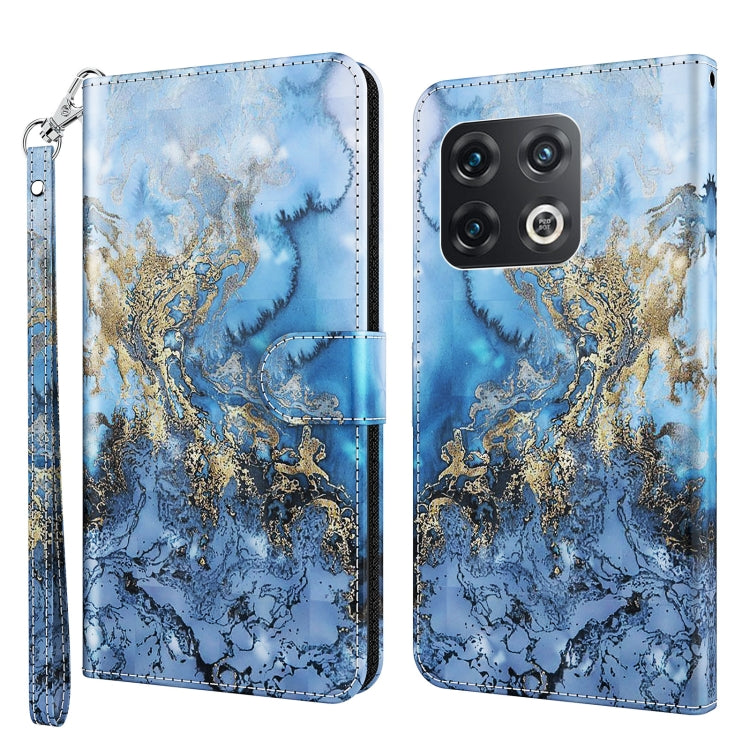 Modello di pittura 3D TPU + custodia per telefono in pelle PU, For OnePlus 10 Pro