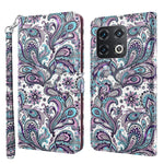 Modello di pittura 3D TPU + custodia per telefono in pelle PU, For OnePlus 10 Pro