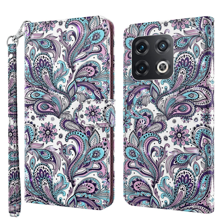 Modello di pittura 3D TPU + custodia per telefono in pelle PU, For OnePlus 10 Pro