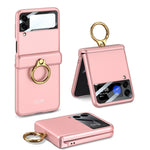 GKK Magnetic Flip Case incernierato con supporto ad anello, For Samsung Galaxy Z Flip3 5G