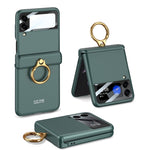 GKK Magnetic Flip Case incernierato con supporto ad anello, For Samsung Galaxy Z Flip3 5G