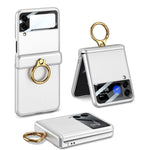 GKK Magnetic Flip Case incernierato con supporto ad anello, For Samsung Galaxy Z Flip3 5G