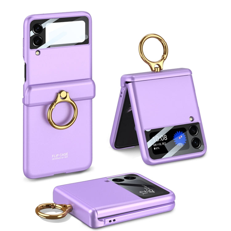 GKK Magnetic Flip Case incernierato con supporto ad anello, For Samsung Galaxy Z Flip3 5G