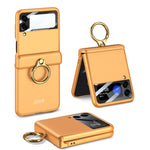 GKK Magnetic Flip Case incernierato con supporto ad anello, For Samsung Galaxy Z Flip3 5G