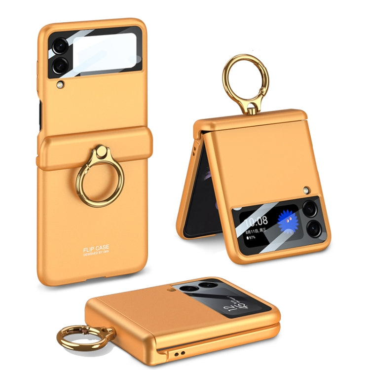 GKK Magnetic Flip Case incernierato con supporto ad anello, For Samsung Galaxy Z Flip3 5G