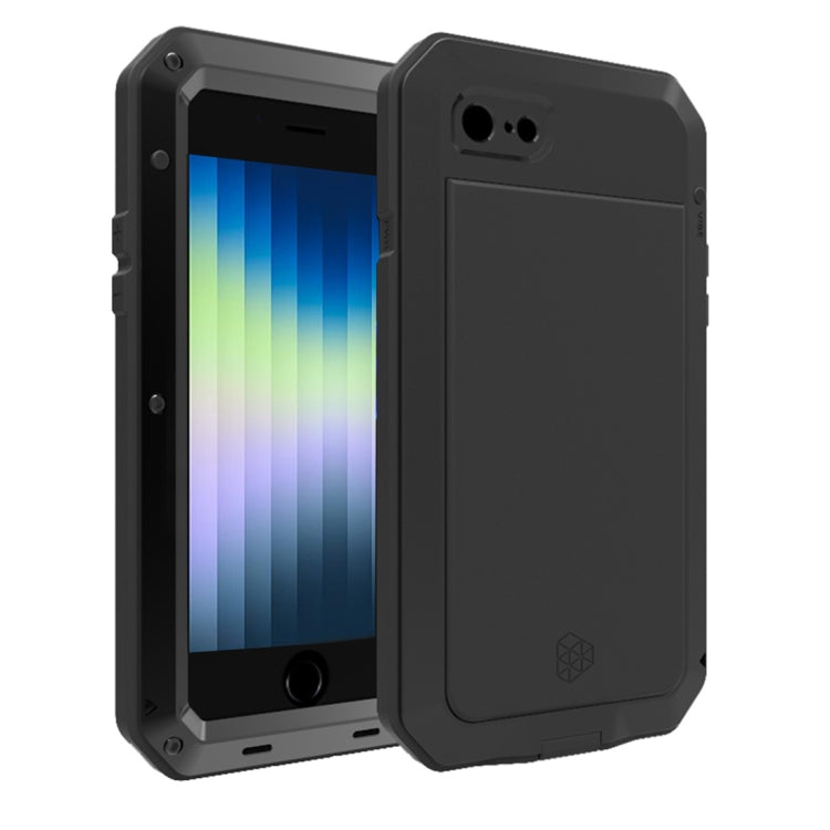 Custodia in lega di zinco siliconica a tripla resistenza, For iPhone SE 2022 / 2020 / 7 / 8