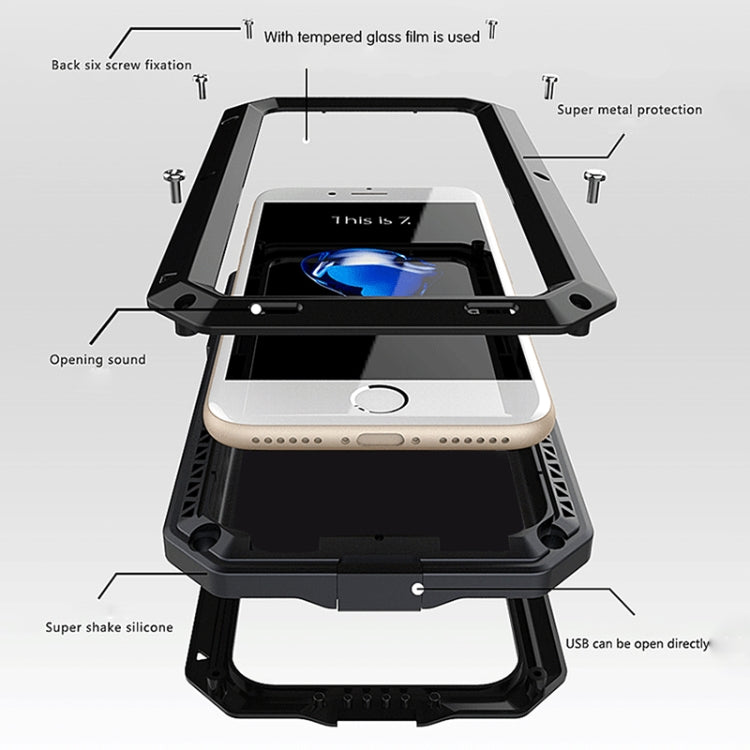 Custodia in lega di zinco e silicone per iPhone SE 2022, 2020, 7