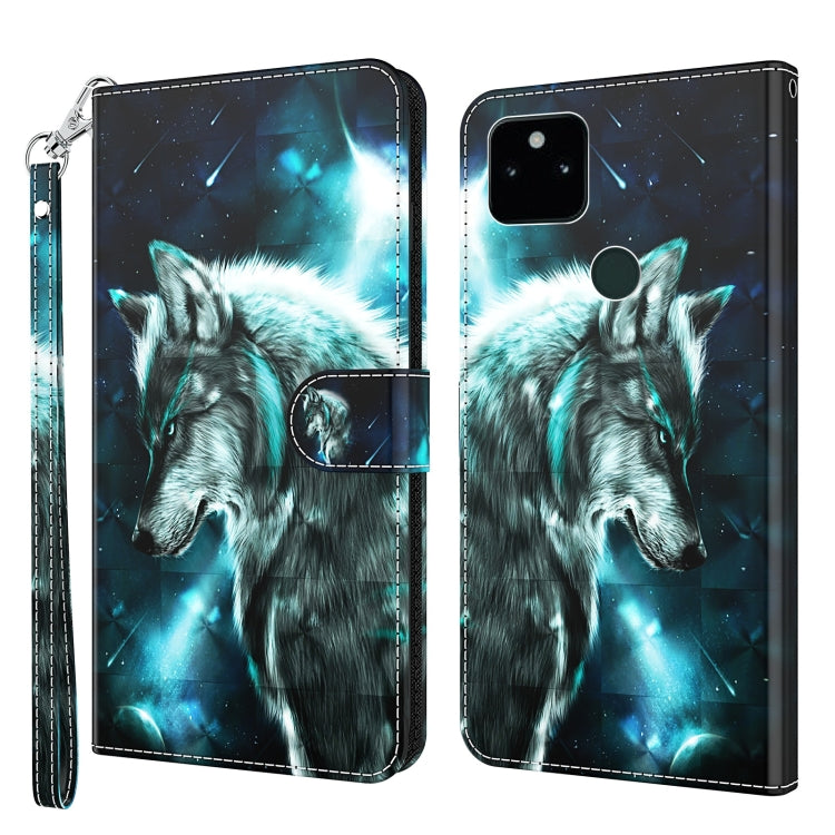 Modello di pittura 3D TPU + custodia per telefono in pelle PU, For Google Pixel 5a 5G, For Google Pixel 7 Pro 5G