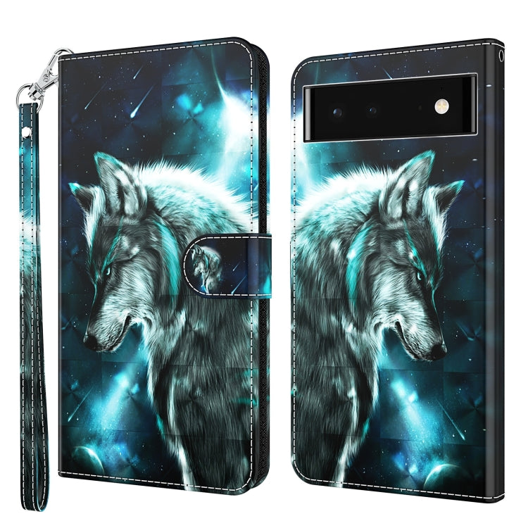 Modello di pittura 3D TPU + custodia per telefono in pelle PU, For Google Pixel 5a 5G, For Google Pixel 7 Pro 5G