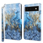 Modello di pittura 3D TPU + custodia per telefono in pelle PU, For Google Pixel 5a 5G, For Google Pixel 7 Pro 5G