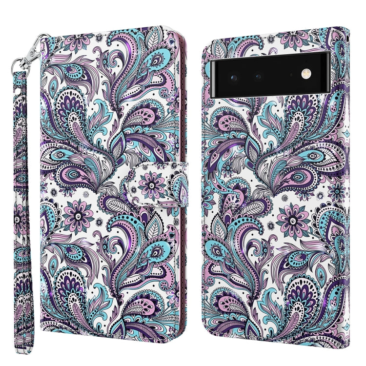 Modello di pittura 3D TPU + custodia per telefono in pelle PU, For Google Pixel 5a 5G, For Google Pixel 7 Pro 5G