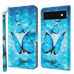 Modello di pittura 3D TPU + custodia per telefono in pelle PU, For Google Pixel 5a 5G, For Google Pixel 7 Pro 5G