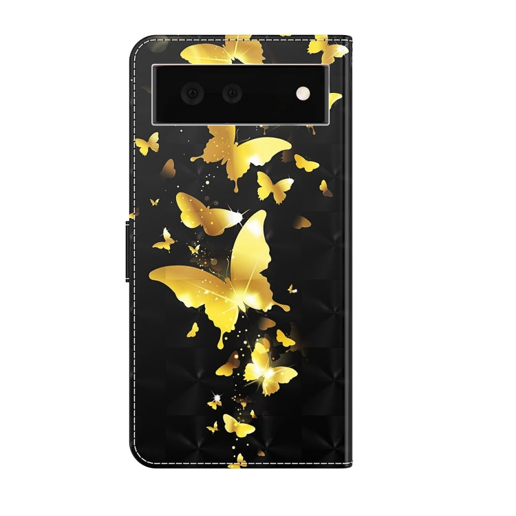 Modello di pittura 3D TPU + custodia per telefono in pelle PU, For Google Pixel 6a
