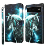 Modello di pittura 3D TPU + custodia per telefono in pelle PU, For Google Pixel 6a