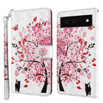 Modello di pittura 3D TPU + custodia per telefono in pelle PU, For Google Pixel 6a